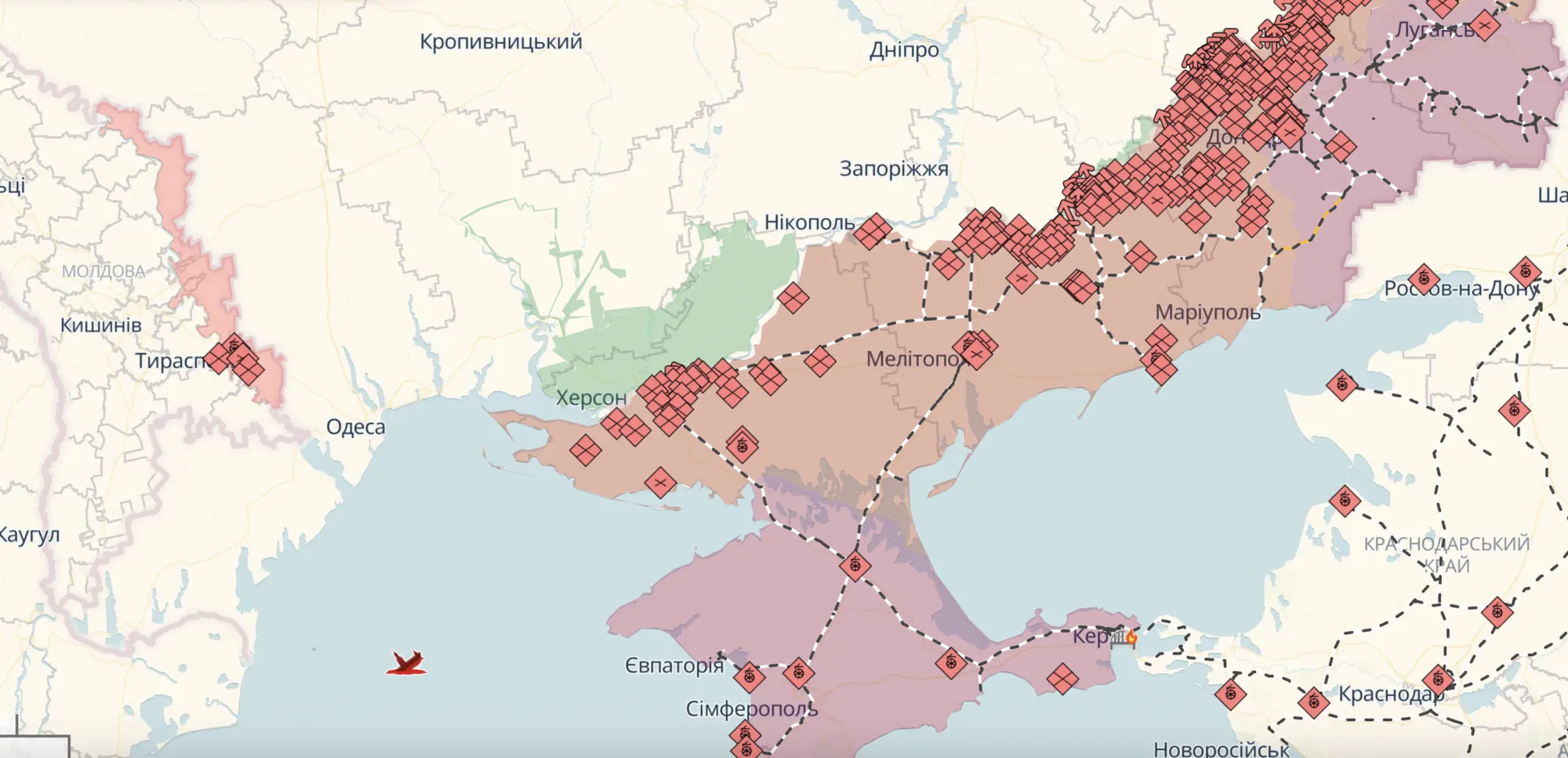 Юг Украины остается в поле зрения Путина.