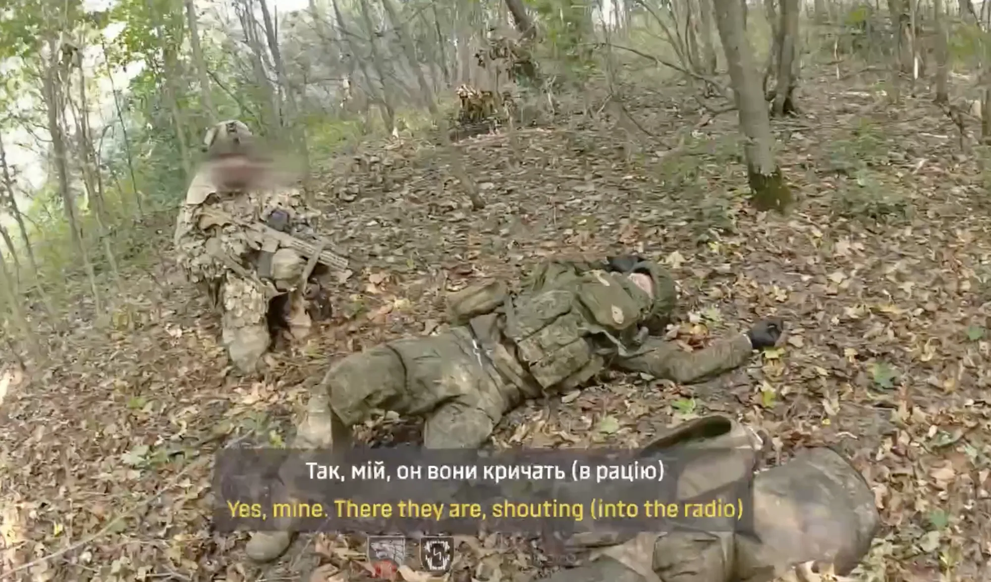Момент взяття російського військового в полон.