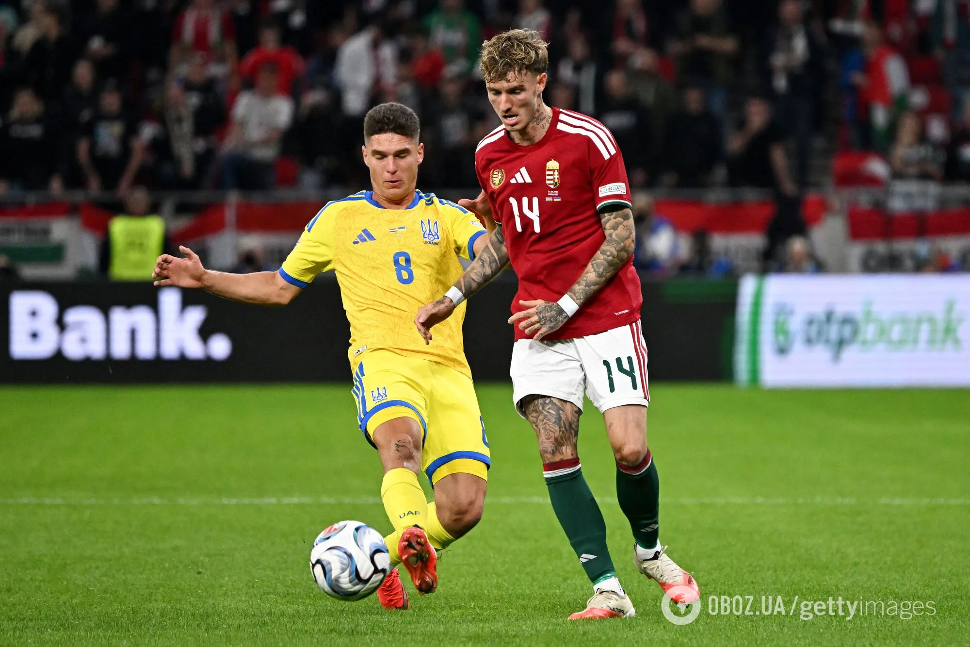 Георгий Судаков в матче Венгрия — Украина.