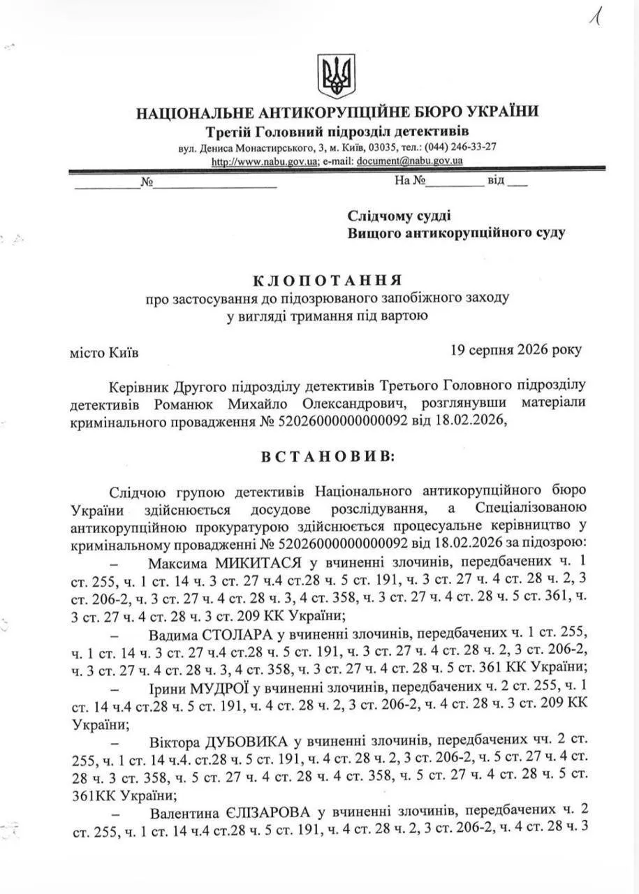 Выдержка из материалов дела в отношении Ирины Мудрой