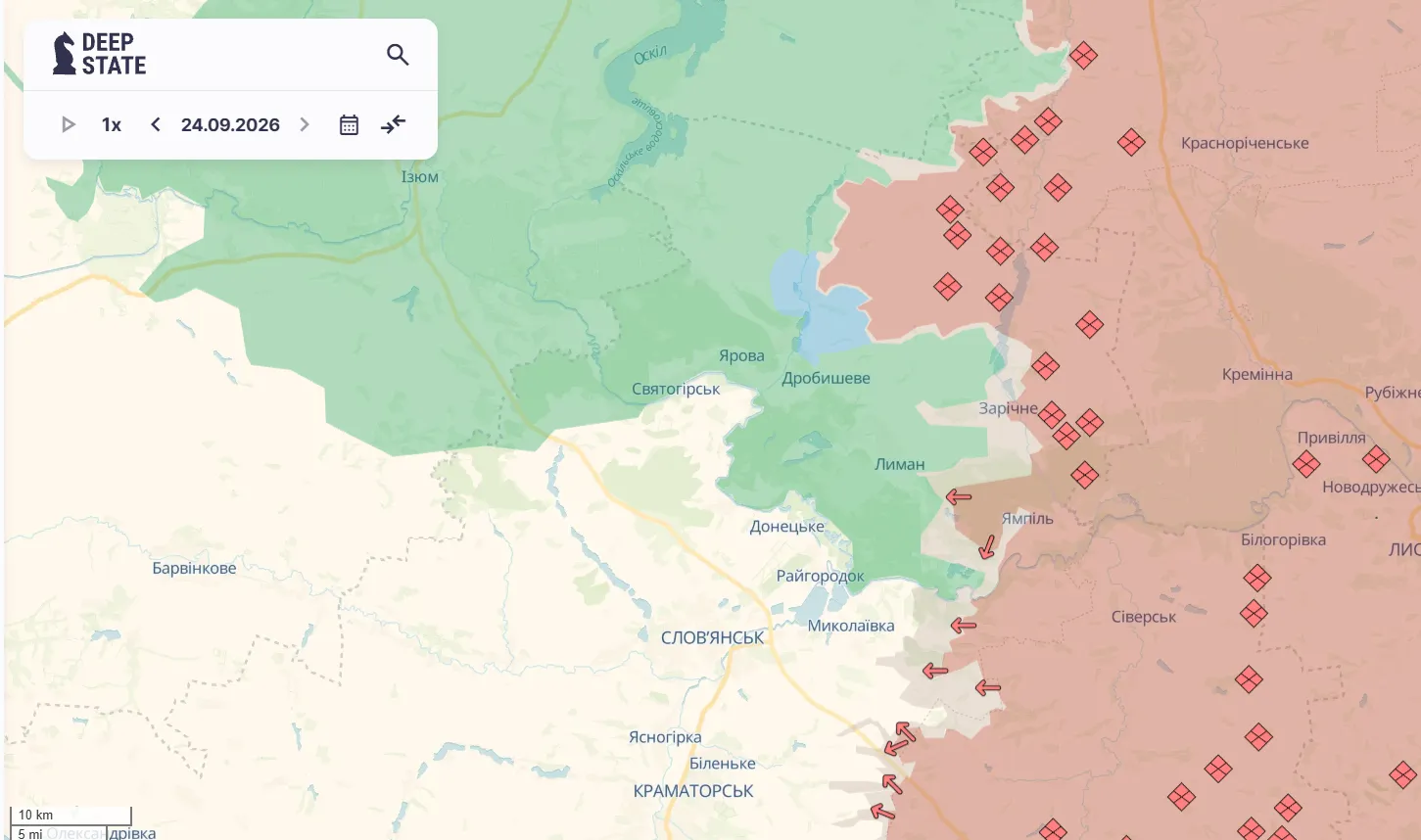 Карта боевых действий.