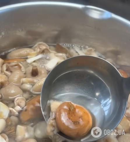 Провариваем грибы в маринаде