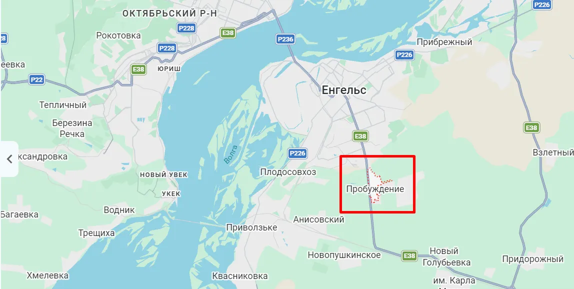 Поселок Пробуждение на карте.