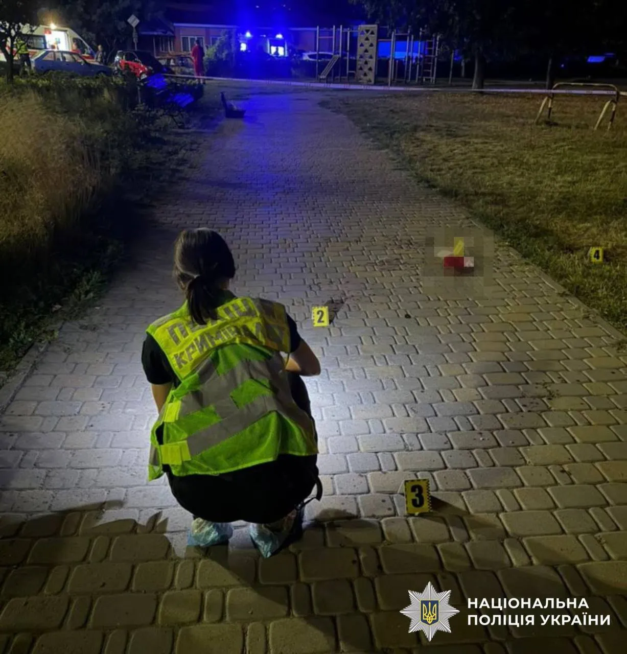 Місце вибуху в Києві.