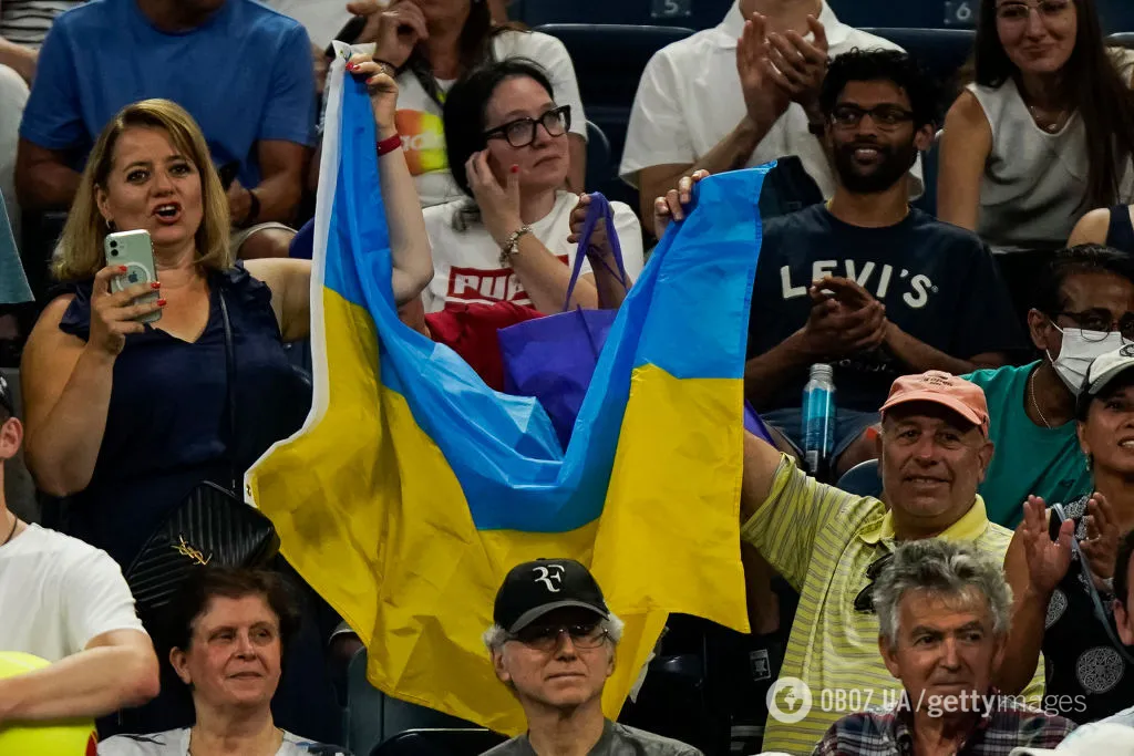 Прапор України на US Open.
