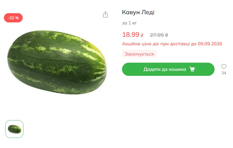 По какой цене продают арбузы в Украине