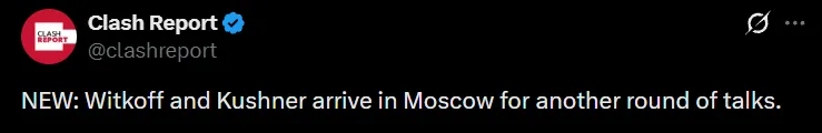 Допис у соцмережі Х.