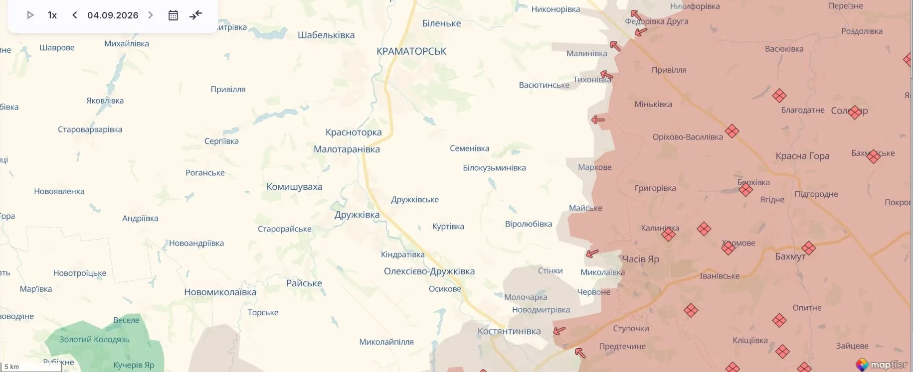 Краматорское, Константиновское направления