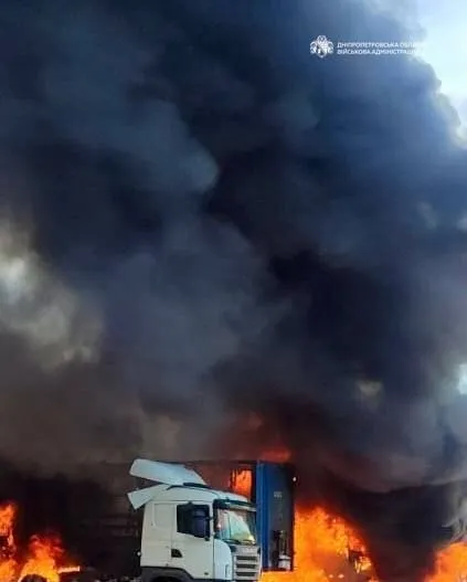В Павлограде горели грузовики