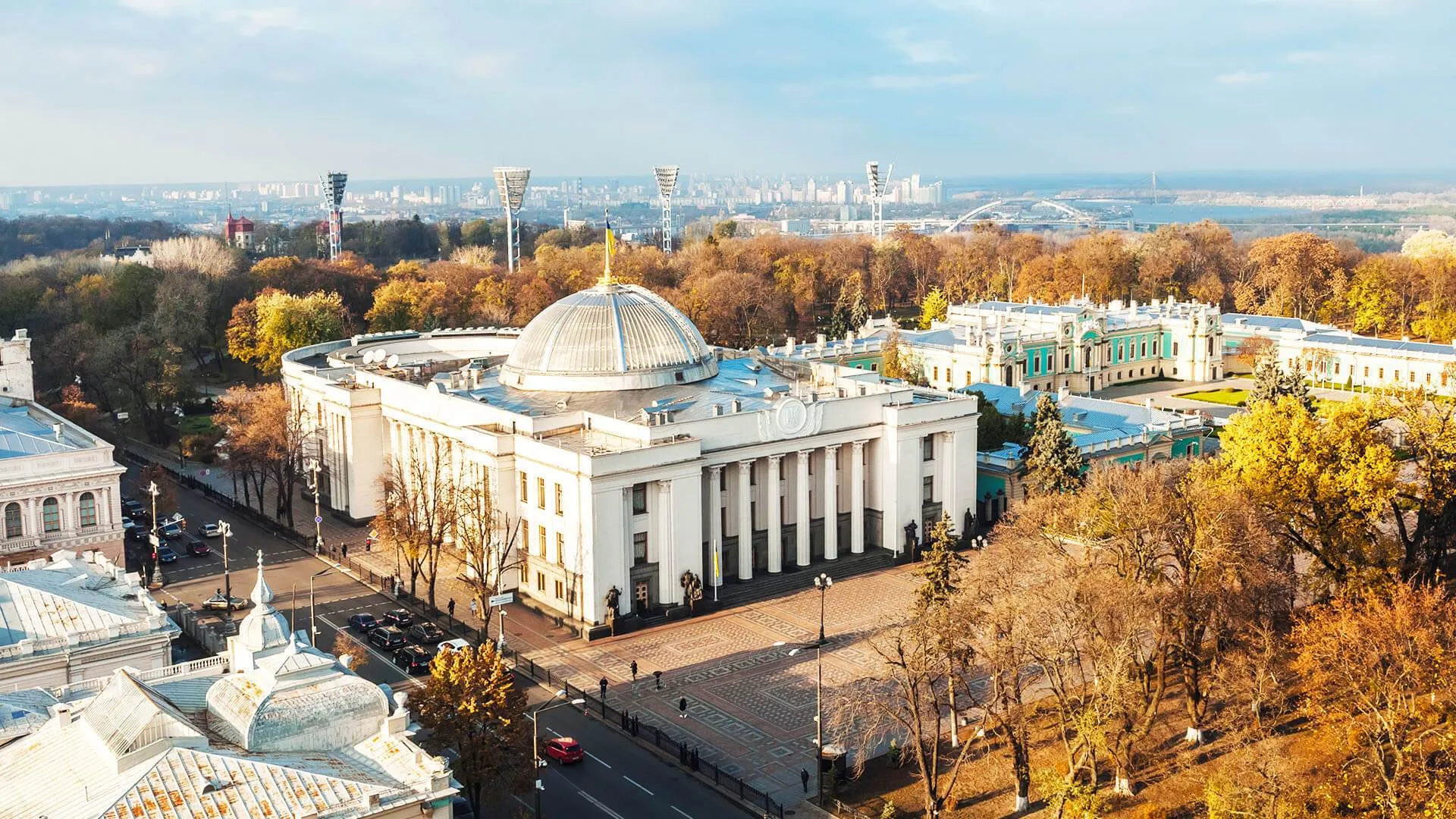 Вид на центр столиці України. Сучасне фото.