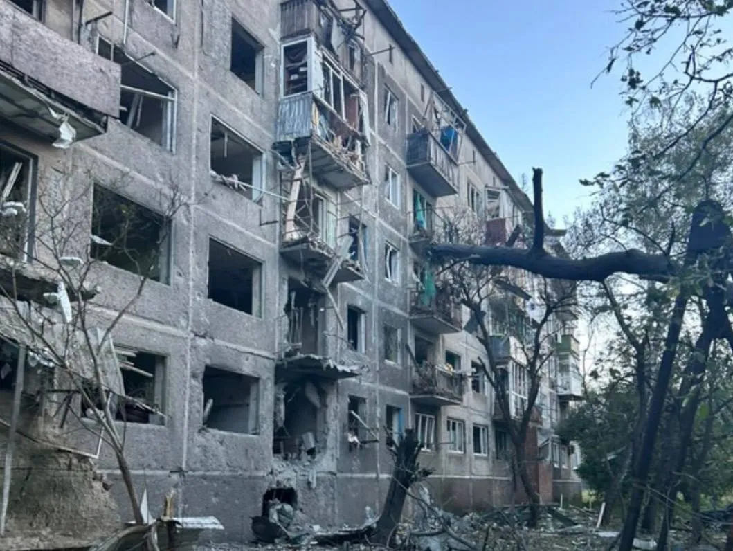 Последствия обстрела Славянска
