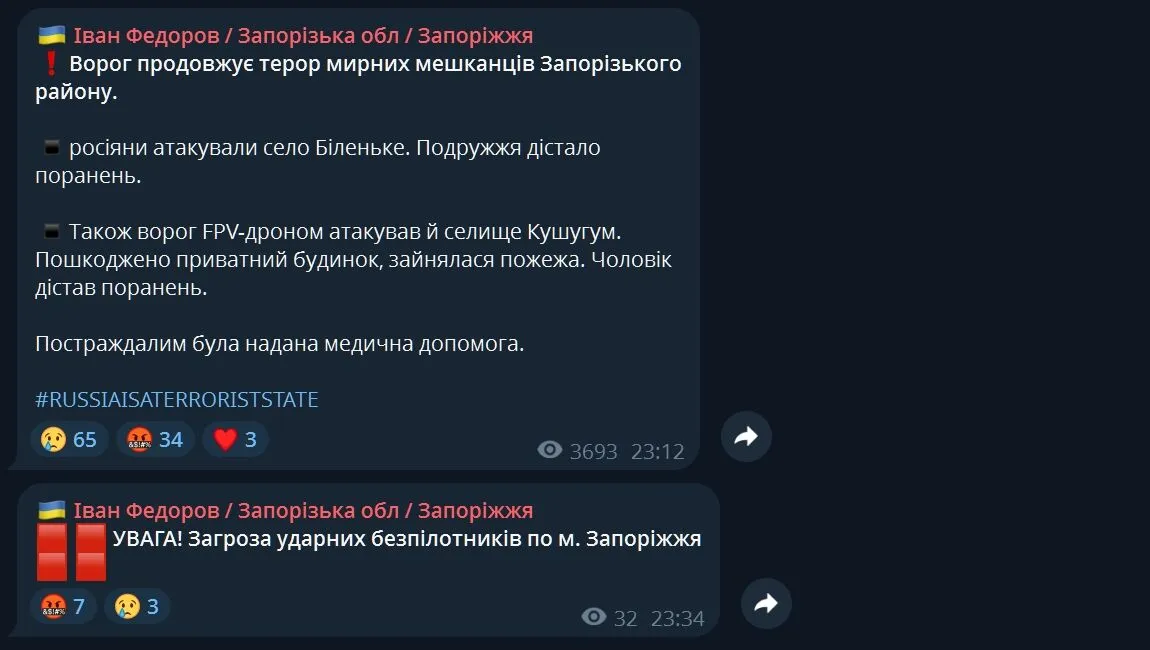 Повідомлення Федорова.