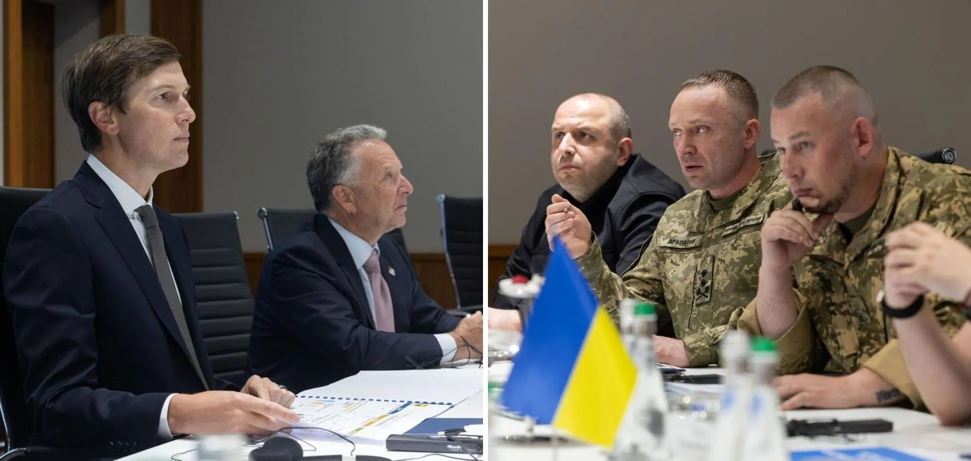 Переговори українського військово-політичного керівництва зі спецпосланцями президента США.