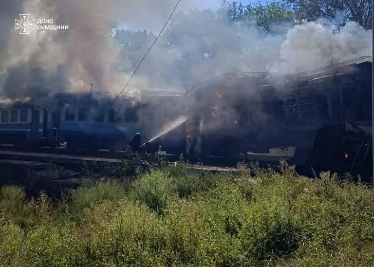 8 сентября в Сумской области поезд подвергся нападению со стороны оккупантов