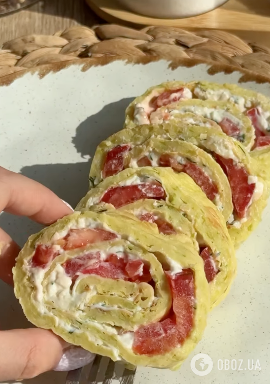 Рулет из кабачка