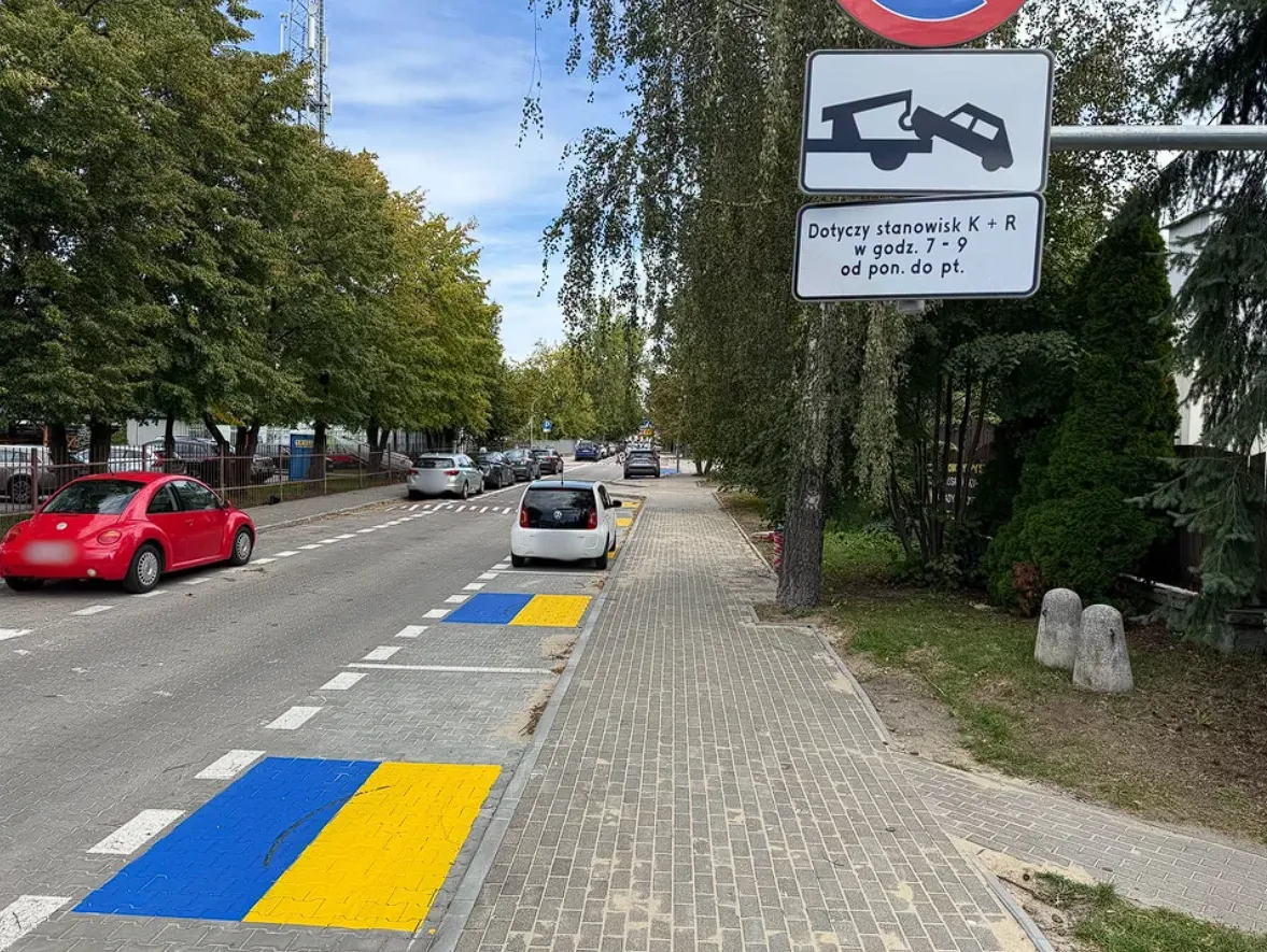 У Польщі розгорівся скандал через синьо-жовті паркувальні місця