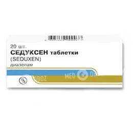 Седуксен - Инструкция, Состав, Аналоги, Показания, Дозировка.