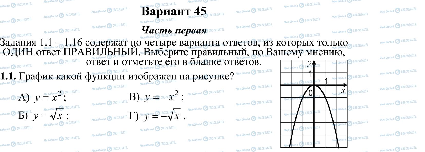 ДПА Математика 11 класс страница 1.1