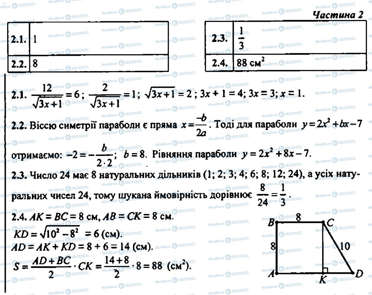 ДПА Математика 9 класс страница 2