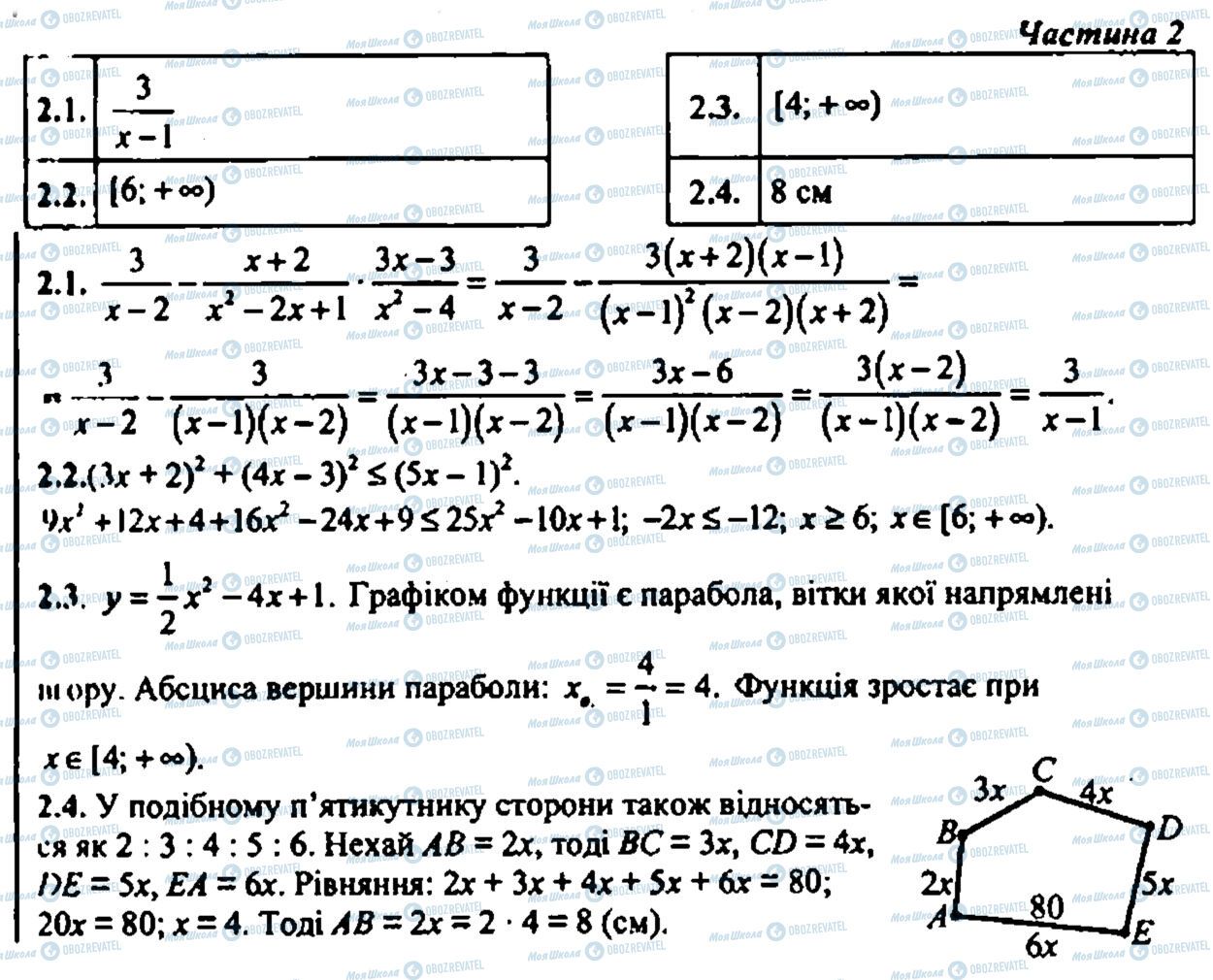 ДПА Математика 9 клас сторінка частина 2 