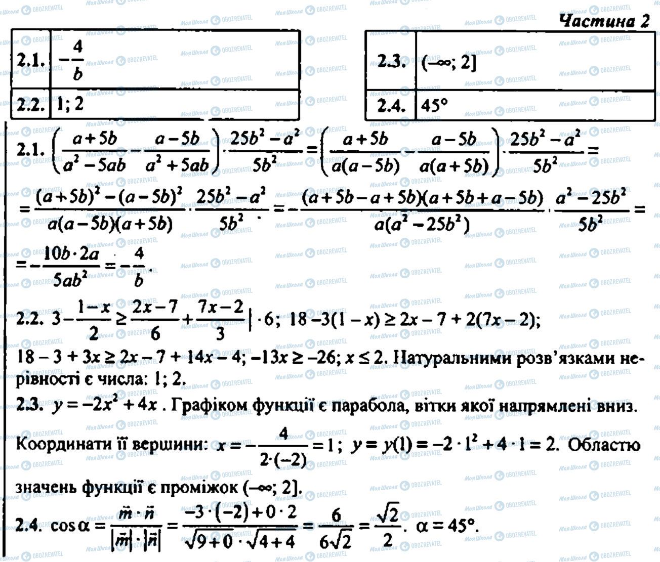 ДПА Математика 9 клас сторінка 2