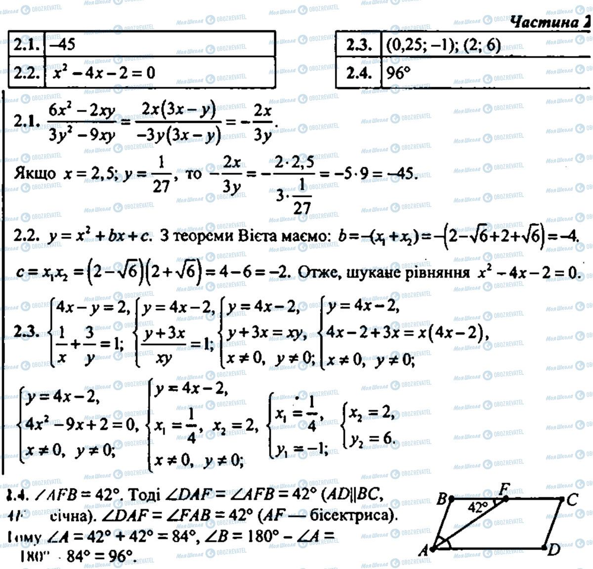 ДПА Математика 9 класс страница частина 2