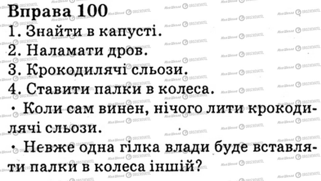ГДЗ Українська мова 6 клас сторінка Bnp.100