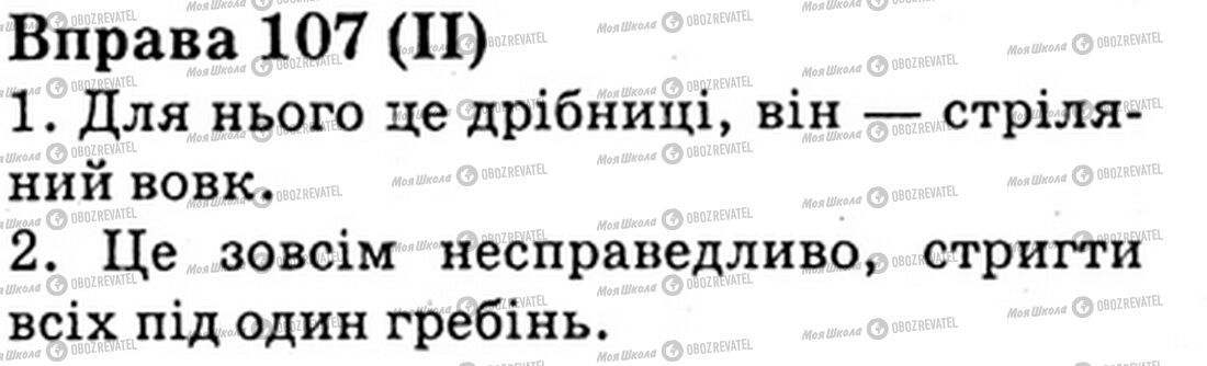 ГДЗ Укр мова 6 класс страница Bnp.107(II)