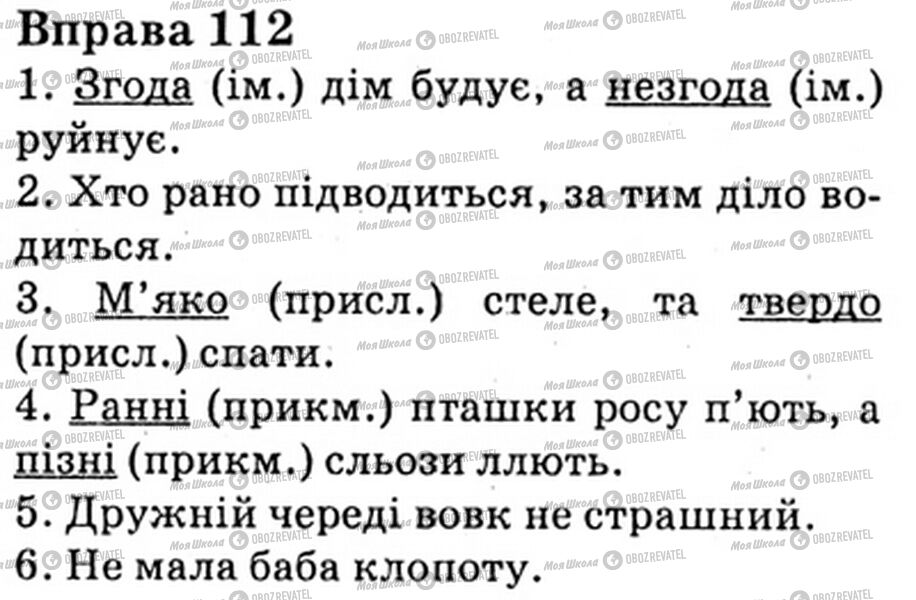 ГДЗ Українська мова 6 клас сторінка Bnp.112