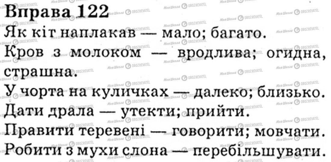 ГДЗ Українська мова 6 клас сторінка Bnp.122