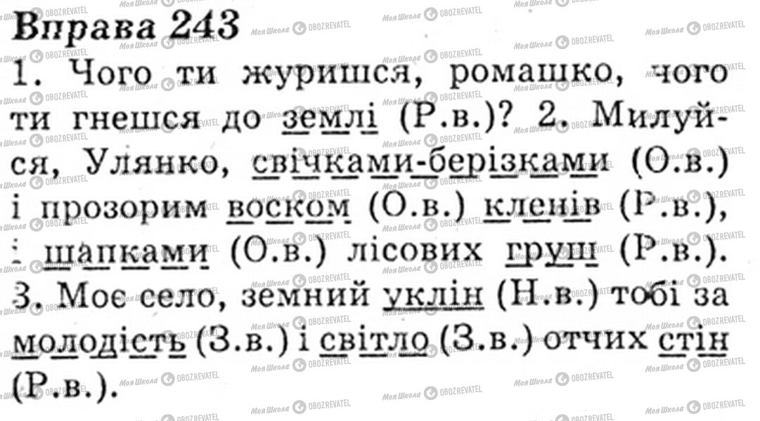 ГДЗ Українська мова 6 клас сторінка Bnp.243
