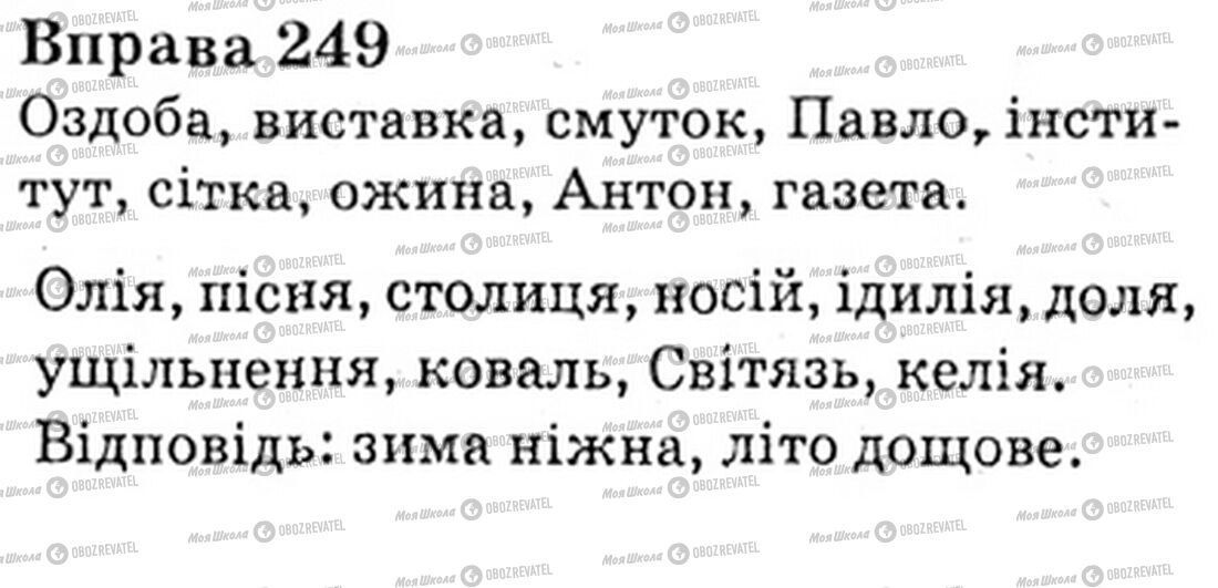 ГДЗ Українська мова 6 клас сторінка Bnp.249