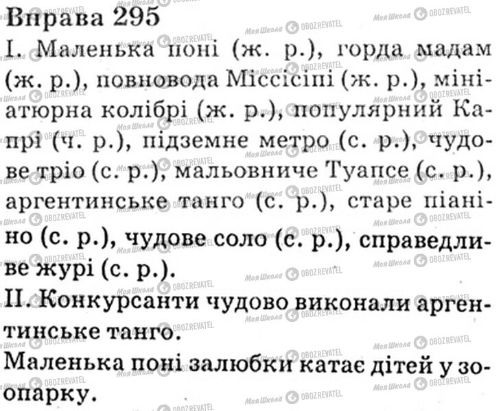 ГДЗ Укр мова 6 класс страница Bnp.295