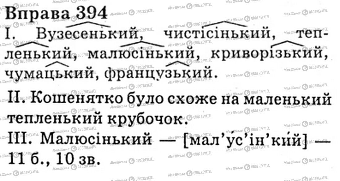 ГДЗ Українська мова 6 клас сторінка Bnp.394