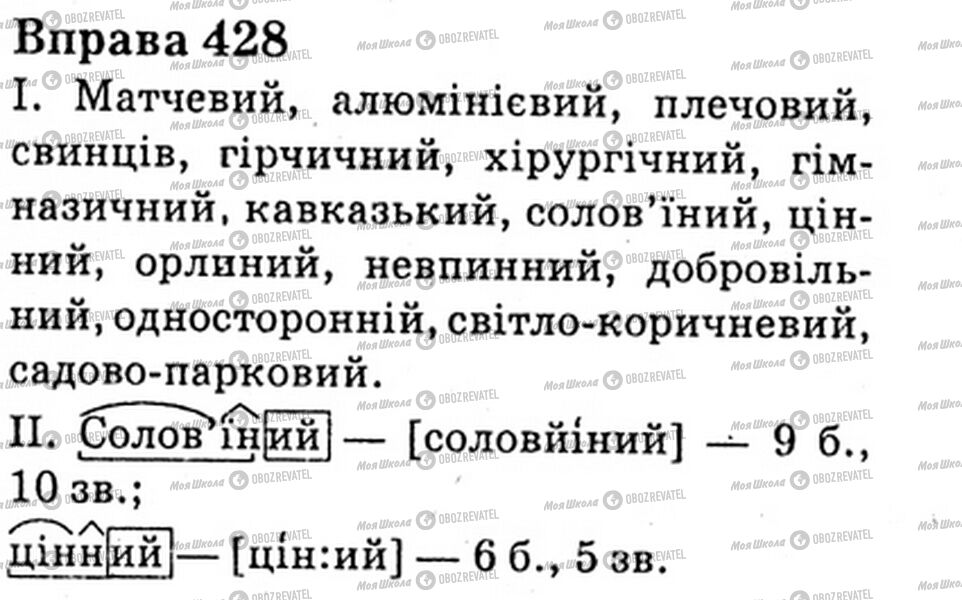 ГДЗ Укр мова 6 класс страница Bnp.428