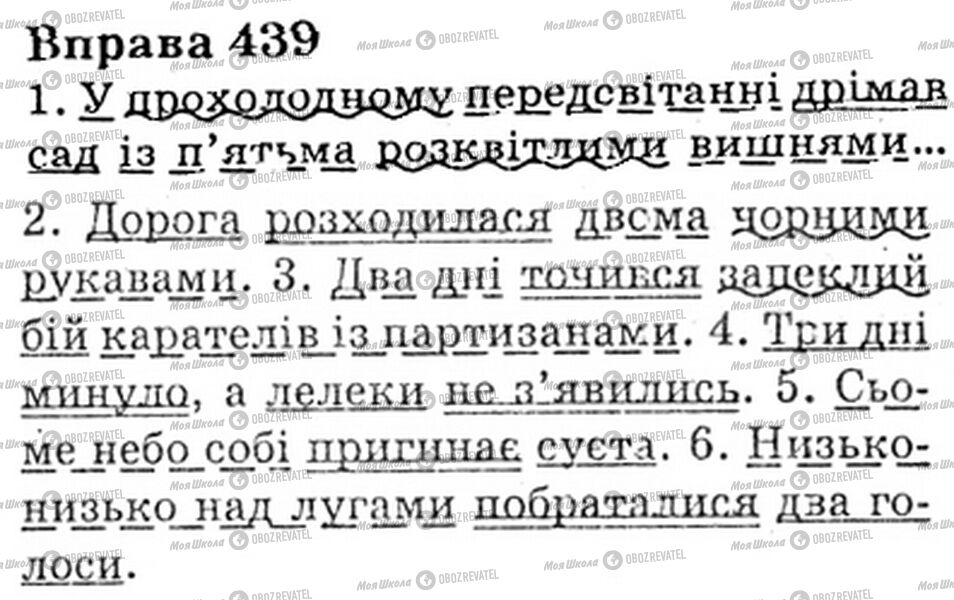 ГДЗ Українська мова 6 клас сторінка Bnp.439