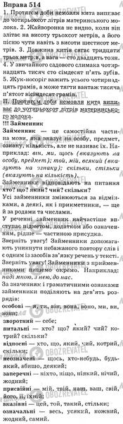 ГДЗ Українська мова 6 клас сторінка Bnp.514