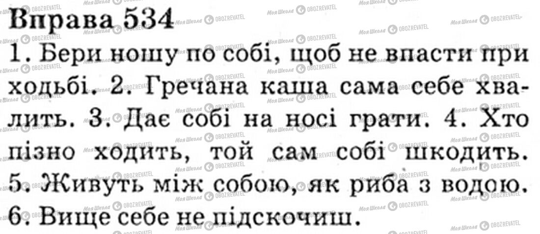 ГДЗ Українська мова 6 клас сторінка Bnp.534
