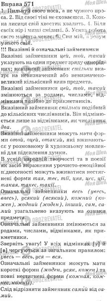 ГДЗ Укр мова 6 класс страница Bnp.571