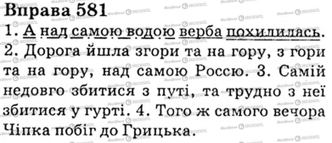 ГДЗ Українська мова 6 клас сторінка Bnp.581