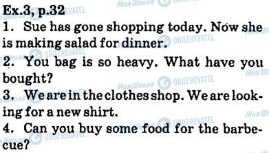 ГДЗ Англійська мова 6 клас сторінка ex.3,p32
