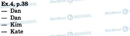 ГДЗ Англійська мова 6 клас сторінка ex.4,p38
