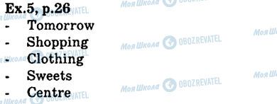 ГДЗ Англійська мова 6 клас сторінка ex.5,p26