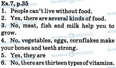 ГДЗ Англійська мова 6 клас сторінка ex.7,p35
