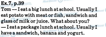 ГДЗ Англійська мова 6 клас сторінка ex.7,p39