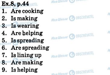 ГДЗ Англійська мова 6 клас сторінка ex.8,p44