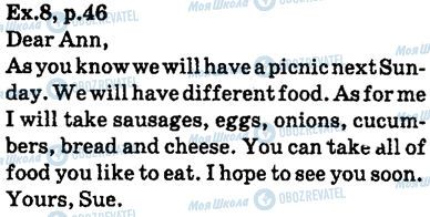 ГДЗ Англійська мова 6 клас сторінка ex.8,p46