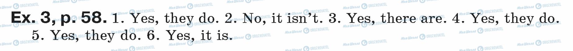 ГДЗ Английский язык 7 класс страница ex.3.p.58