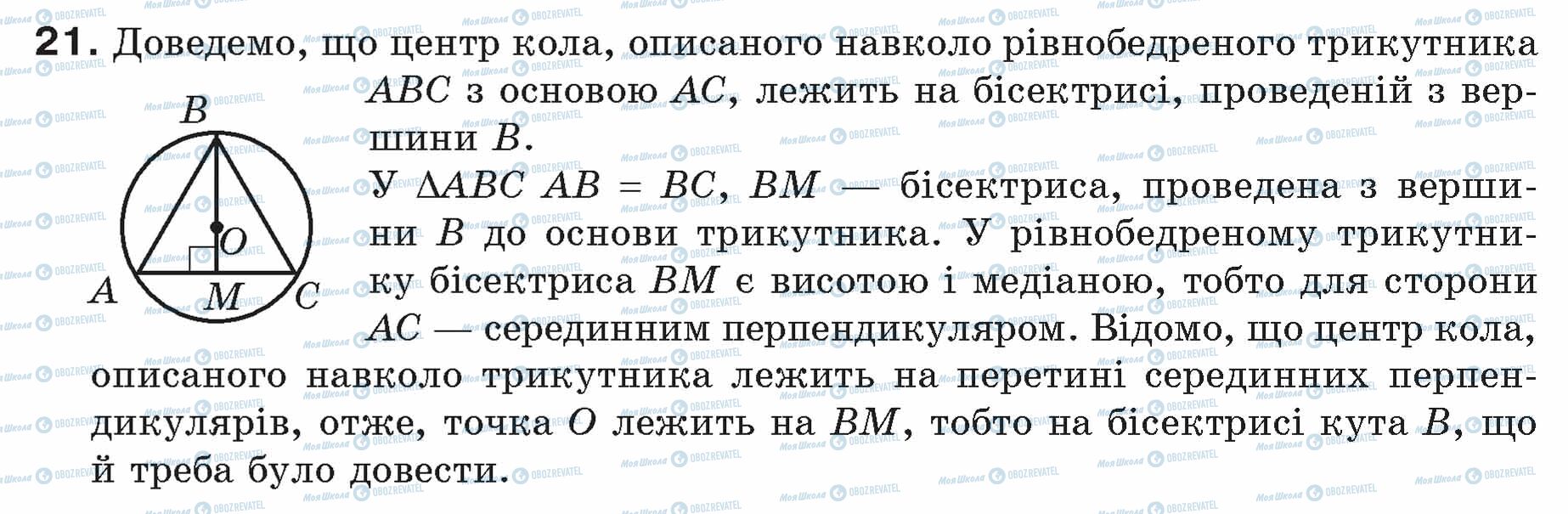 ГДЗ Геометрія 7 клас сторінка 21