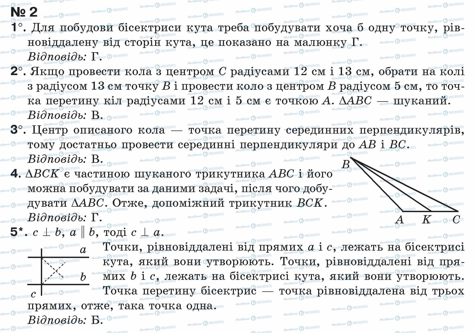 ГДЗ Геометрія 7 клас сторінка 2